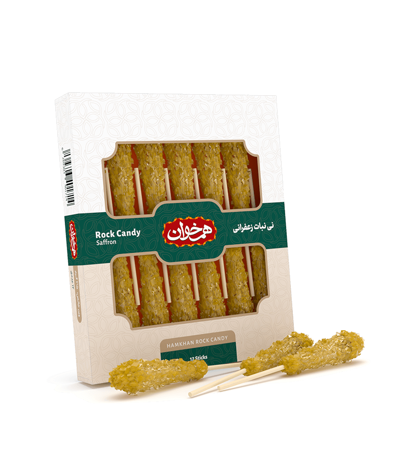 Saffron Stick Rock Candy (12Pcs)