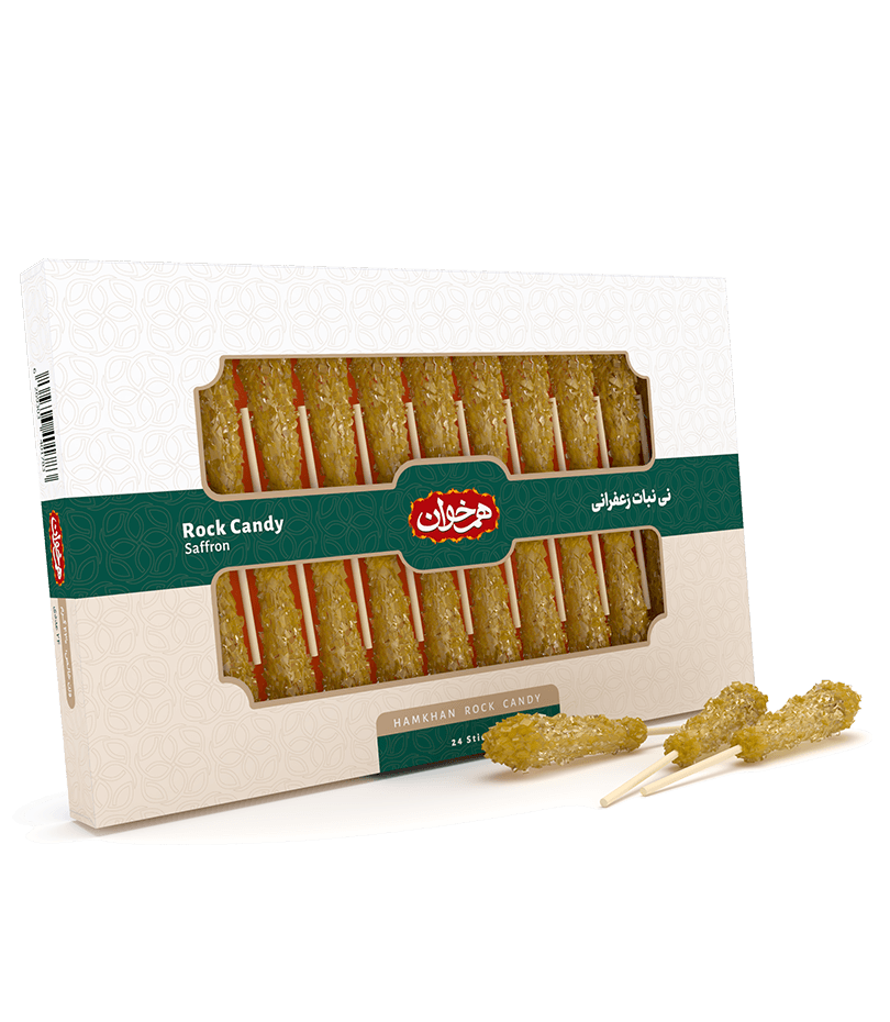 Saffron Stick Rock Candy (24Pcs)